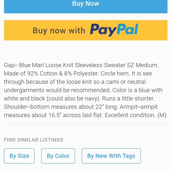 Gap | sleeveless knit sweater - Picture 7 of 10